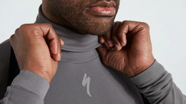 Fashion Men's Seamless Roll Neck Long Sleeve Base Layer Uomo Parte Superiore·Intimo